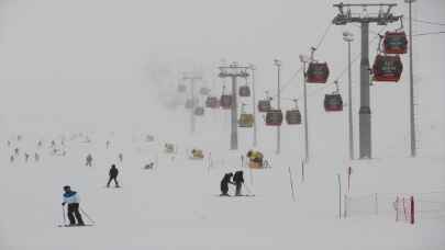 Erciyes’te pistler kayakseverlerle doldu