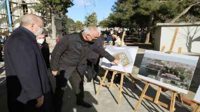 Cumhurbaşkanı Erdoğan, restorasyon çalışmaları süren Divanhane binasını inceledi