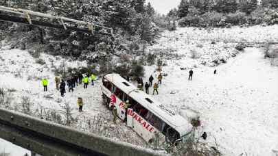 İstanbul’da yolcu otobüsü şarampole yuvarlandı