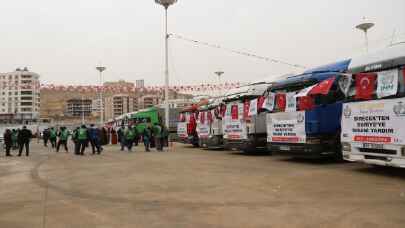 Şanlıurfa’dan Suriye’ye 13 tır insani yardım gönderildi