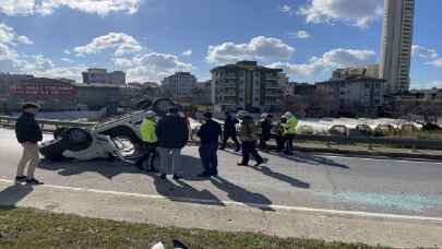 İstanbul’da devrilen aracın sürücüsü