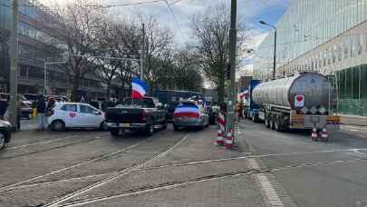 Hollanda’da ”Özgürlük Konvoyu” eylemi düzenlendi