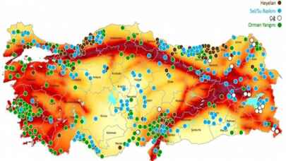 AFAD, Türkiye'nin afet risk haritasını paylaştı