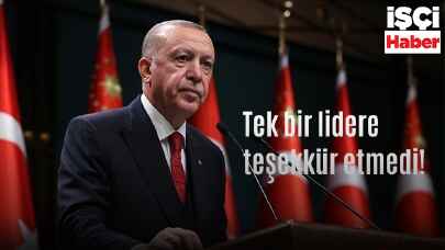 Erdoğan sadece bir siyasi liderin geçmiş olsun dileklerine teşekkür etmedi