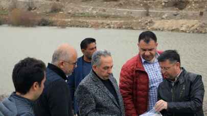 Kayseri Talas Zincidere Göletinde çalışmalar devam ediyor 