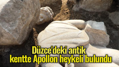 Düzce'deki antik kentte Apollon heykeli bulundu