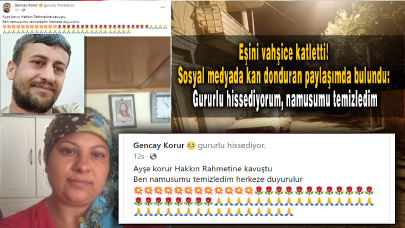 Eşini vahşice katletti! Sosyal medyada kan donduran paylaşımda bulundu: Gururlu hissediyorum, namusumu temizledim