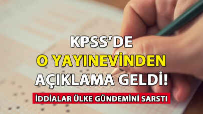KPSS'de iddiaların odağı olan yayınevinden açıklama!