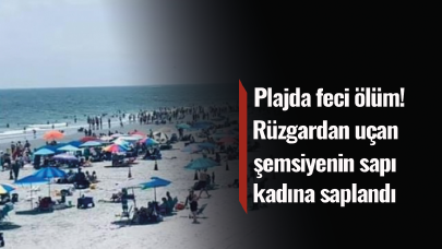 Plajda talihsiz kaza! Rüzgardan uçan şemsiyenin sapı, güneşlenen kadının göğsüne saplandı