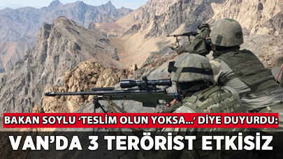 Van'da 3 terörist etkisiz: Biri turuncu listedeydi