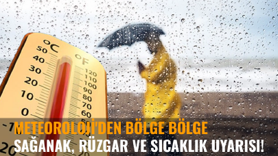 Meteoroloji'den bölge bölge sağanak, rüzgar ve sıcaklık uyarısı