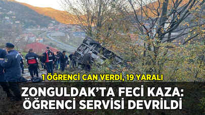 Öğrenci servisi devrildi: Ölü ve yaralılar var