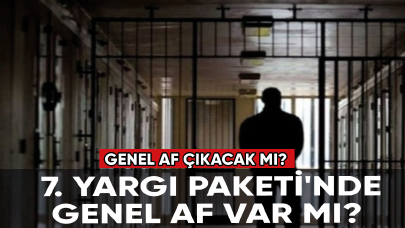 Genel af çıkacak mı? 7. Yargı Paketi'nde genel af var mı?