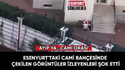 İstanbul'da cami bahçesindeki çift pes dedirtti!