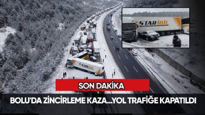 Son dakika! Bolu'da zincirleme kaza... Yol trafiğe kapatıldı