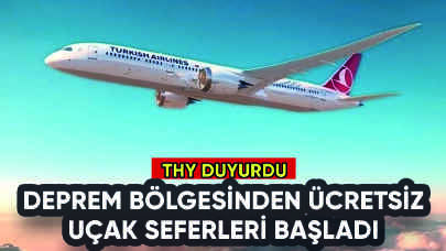 THY deprem bölgesinden ücretsiz uçak seferi başlattı