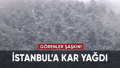 İstanbul'a kar yağdı! Görenler şaşkın...