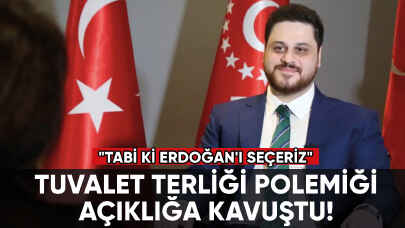 Tuvalet terliği polemiği açıklığa kavuştu!