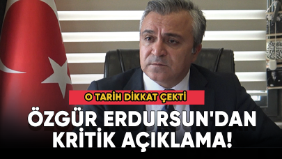 Özgür Erdursun'dan kritik açıklama! O tarih dikkat çekti