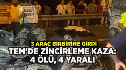 TEM'de feci kaza: 4 ölü, 4 yaralı