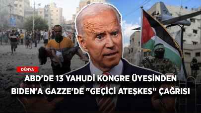 Yahudi kongre üyelerinden Biden'a Gazze'de geçici ateşkes çağrısı!