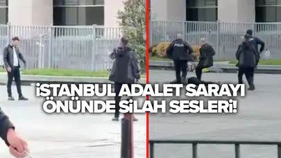 İstanbul Adalet Sarayı önünde silah sesleri!