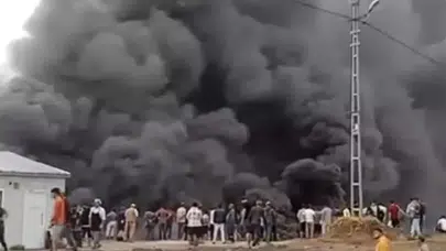 Hatay Antakya’daki şantiye yatakhanelerinde yangın!