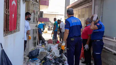 Mersin'de bir evden 28 ton çöp çıkarıldı!