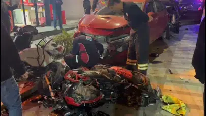 Tekirdağ'da şerit ihlali zincirleme kazaya neden oldu: 7 araç birbirine girdi!