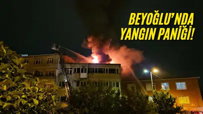 4 katlı binanın çatısı alev alev yandı!