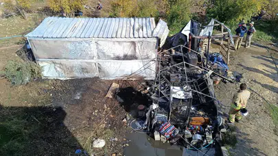 Hatay'da konteynerde yangın: Bebek öldü, annesi yaralandı!