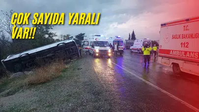 İzmir’den Denizli'ye gelen tur otobüsü kaza yaptı!