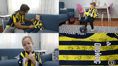 Kanseri yenen Tamer Talha Oğuz'a Fenerbahçe’den imzalı forma hediyesi