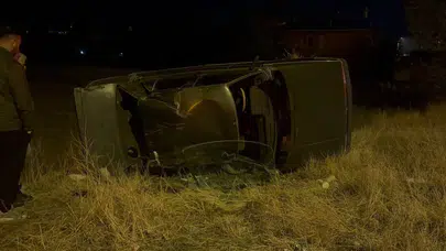 Erzincan’da otomobil takla attı: 1 yaralı