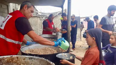 Türk Kızılay, Gazze’de ateşkes sonrası insani yardımı hızlandırdı