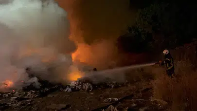 Kocasinan’da boş arazide çıkan atık yangını korkuttu