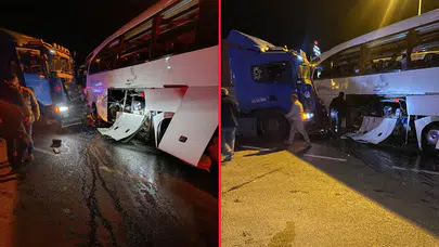 Bilecik'te tur otobüsü ile tır çarpıştı: 20 yaralı!