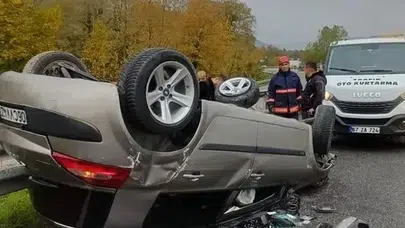 Zonguldak'ta yağışlı hava kazaya yol açtı: 2 kişi yaralandı