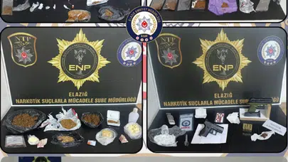 Elazığ’da 20 günlük uyuşturucu operasyonlarında 16 tutuklama