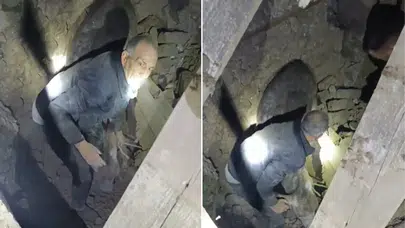 Balıkesir Sındırgı'da enkaz altında kalan eşek kurtarıldı!