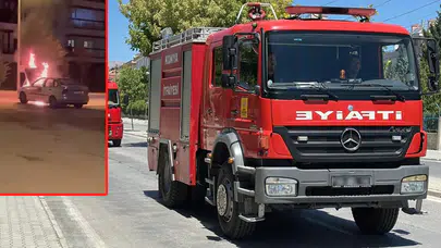 Elazığ'da seyir halindeki otomobil alevlere teslim oldu!