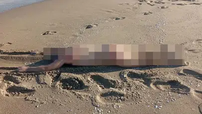 Sahilde çıplak erkek cesedi bulundu