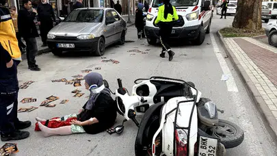 Bursa’da motosiklet yayaya çarptı: 2 yaralı