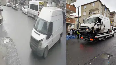 Avcılar'da feci kaza: Kontrolden çıkan panelvan iş yerine daldı