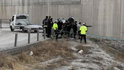 Konya'da otomobil yol kenarına uçtu: 1 ölü, 1 yaralı
