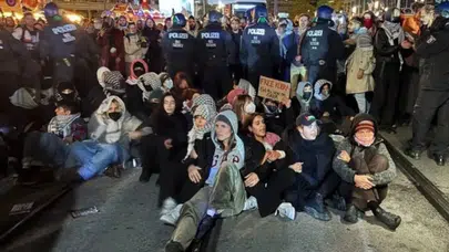 Berlin’de Gazze için protesto: Polis sert müdahalede bulundu