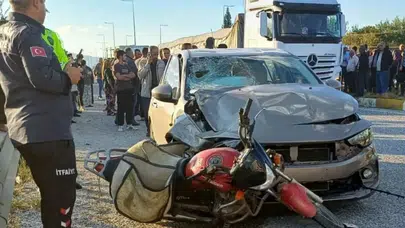 Manisa'da motosiklet kazası