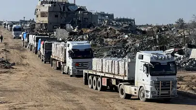 UNRWA duyurdu: Bugün yaklaşık 170 kamyon Gazze Şeridi'ne girdi