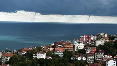 Zonguldak’ta denizde hortum oluştu: Vatandaşların kamerasına yansıdı