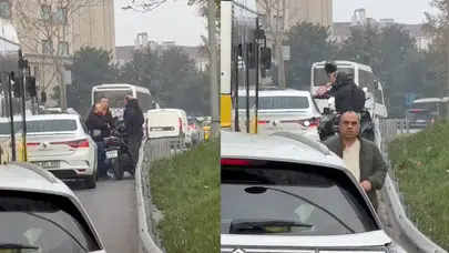 Kağıthane'de yol verme kavgası: İşte o anlar!